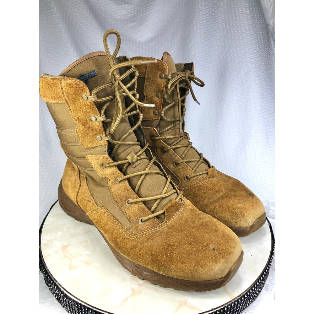 Interceptor Tactical Suede Combat Boots Men 13 Brown Rugged Outdoor Hiking Shoes